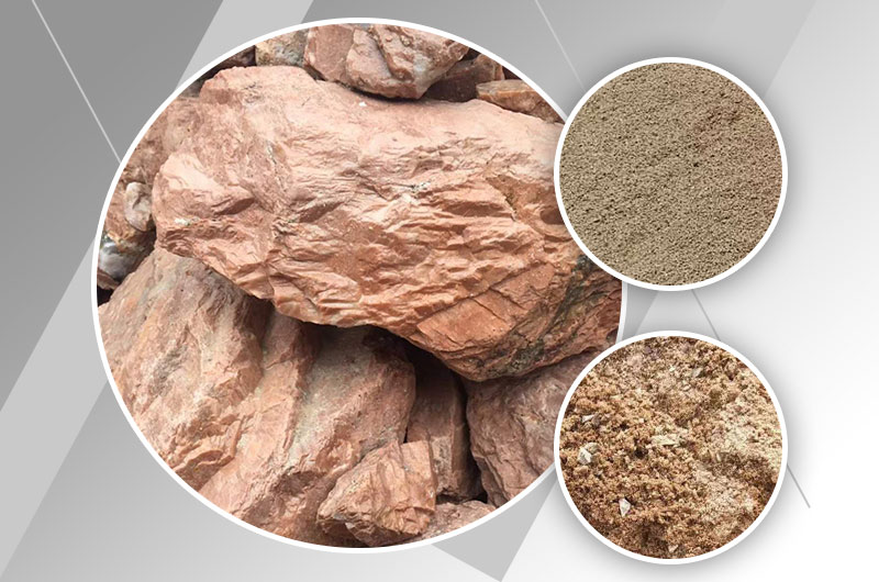 大块石料被处理成不同规格的沙子