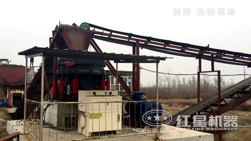 安徽时产150T河卵石机制沙生产视频