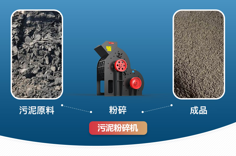 污泥粉碎前后对比图 污泥粉碎前后对比图