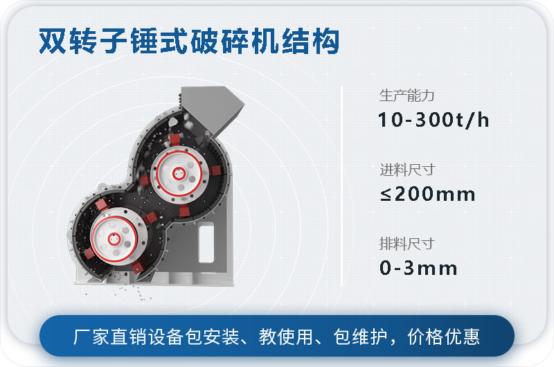 双转子锤式破碎机结构图