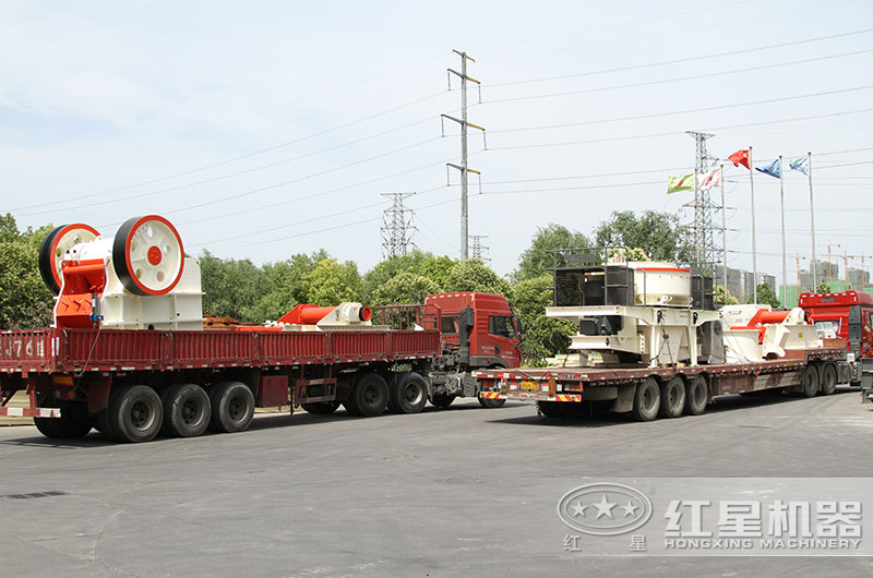 南京客户河卵石机制沙生产线全套设备发货