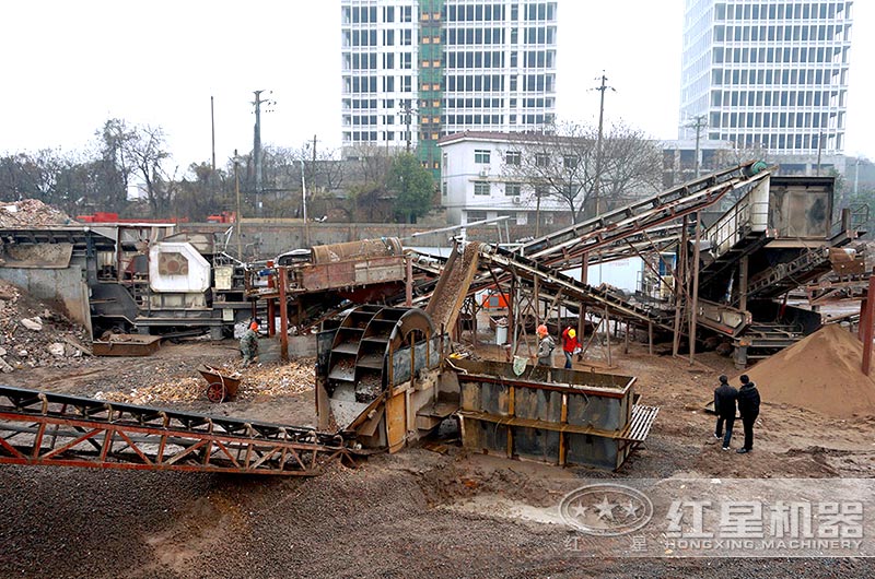 移动建筑垃圾处理生产现场