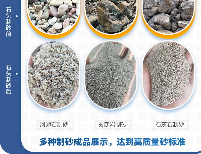 石头制砂成品展示