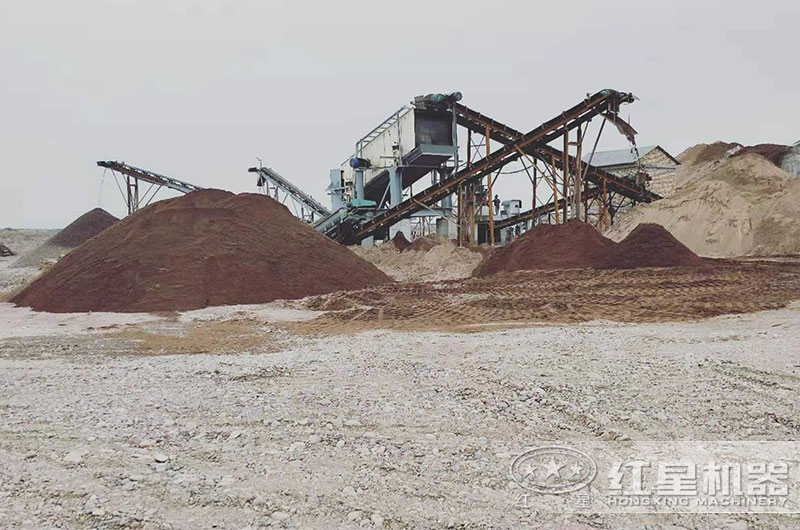 山西晋中时产200吨石头打沙生产现场
