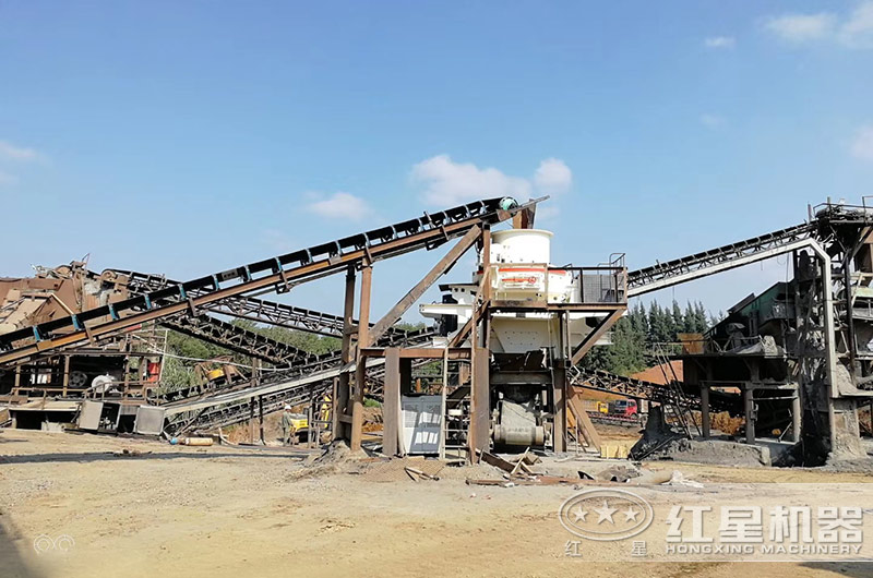 河北丰宁时产100吨鹅卵石制砂生产客户现场