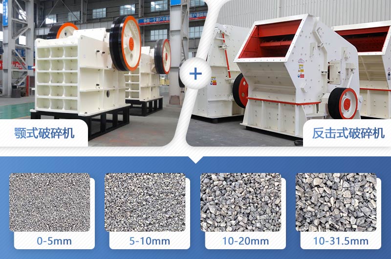 鄂式破碎机+反击式破碎机