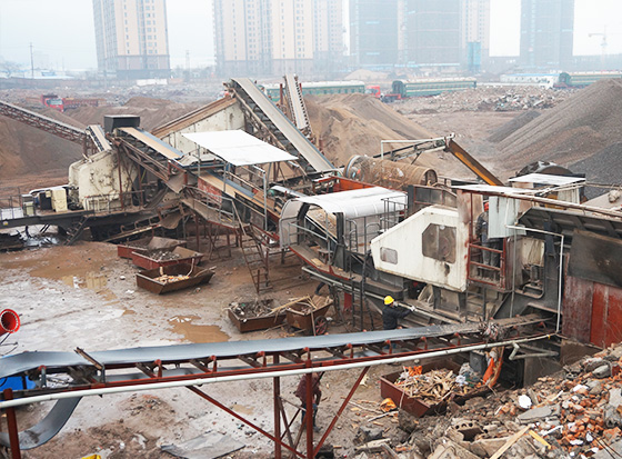 河南荥阳建筑垃圾处理生产线案例